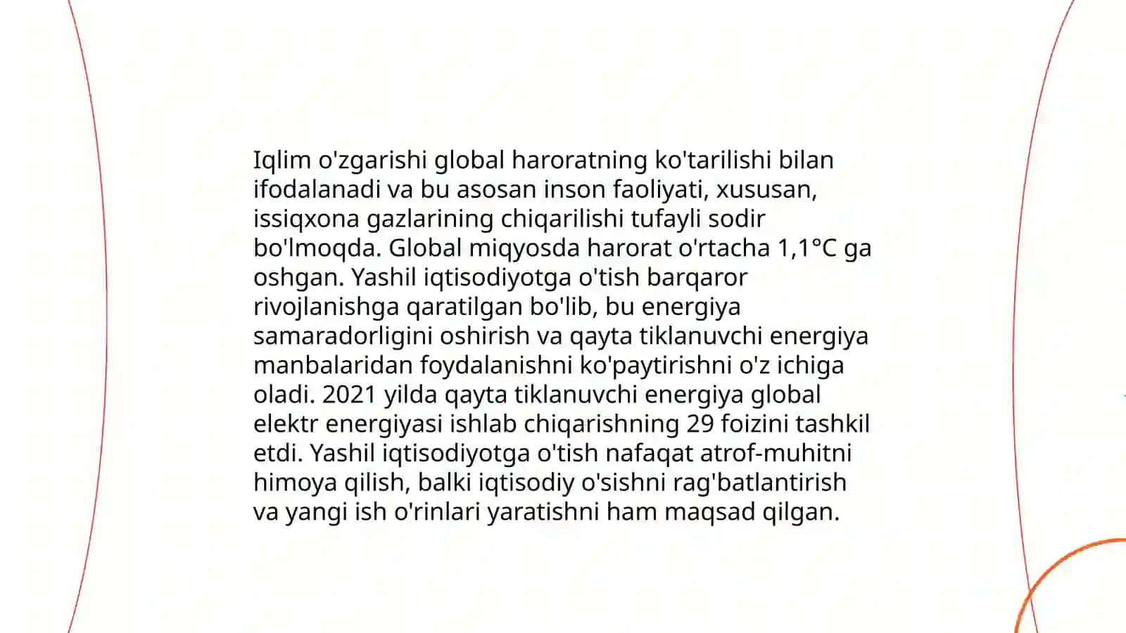 Yashil iqtisodiyotga oʻtish boʻyicha rivojlangan va rivojlanayotgan mamlakatlar 4