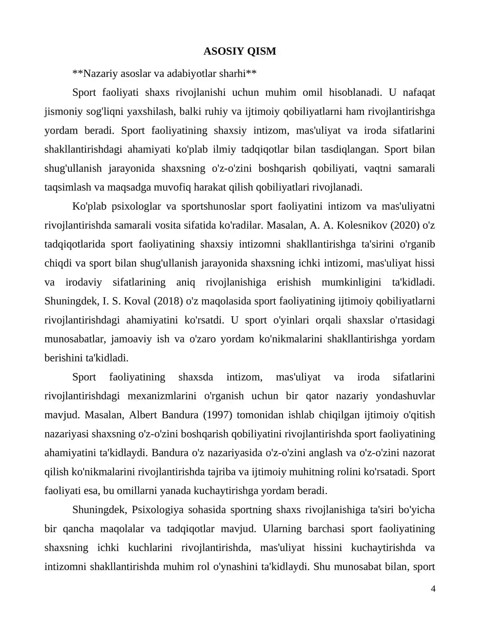 Sport faoliyati orqali shaxsda intizom va mas'uliyatni rivojlantirish 4