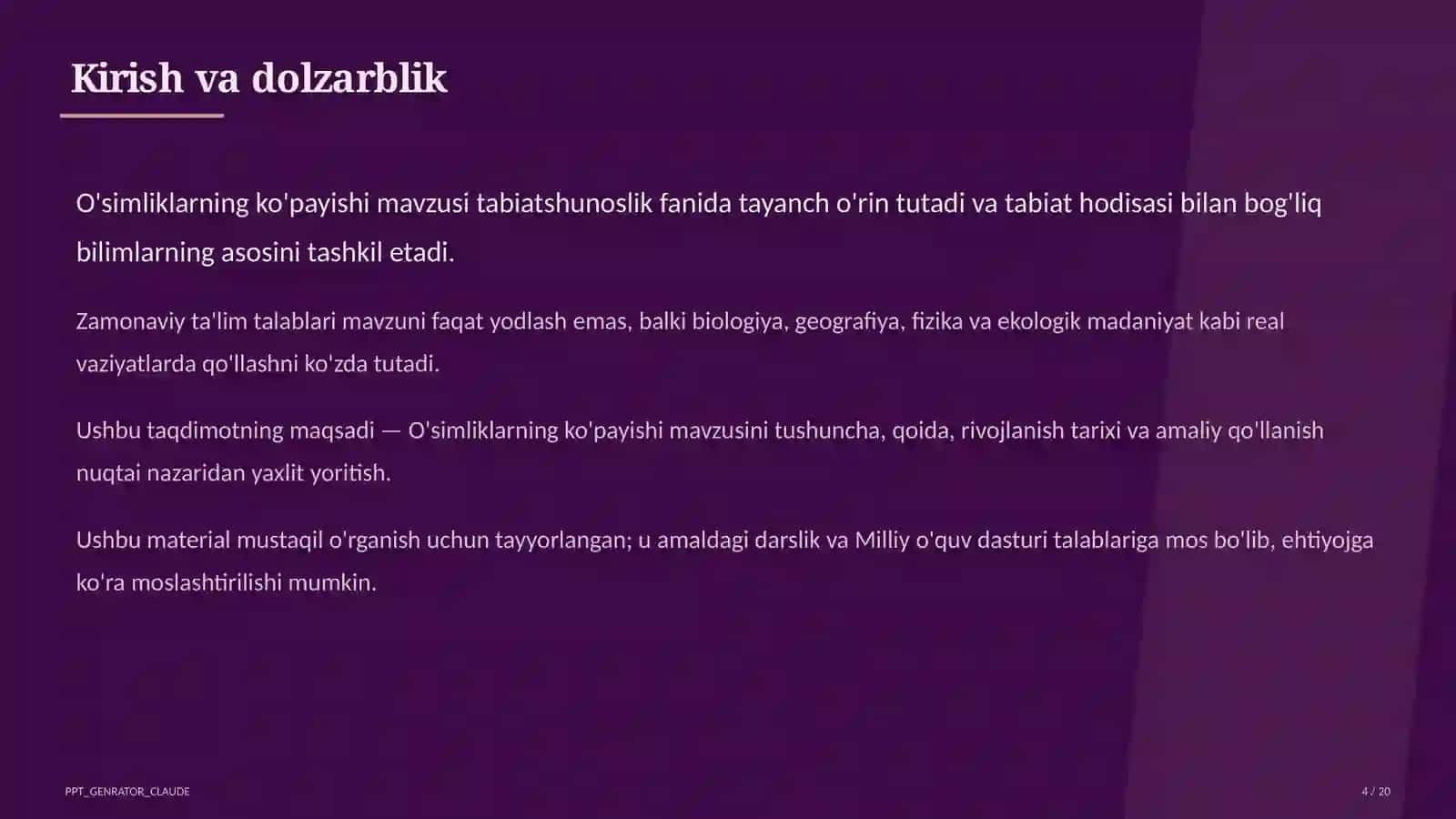O'simliklarning ko'payishi (3-sinf) 4