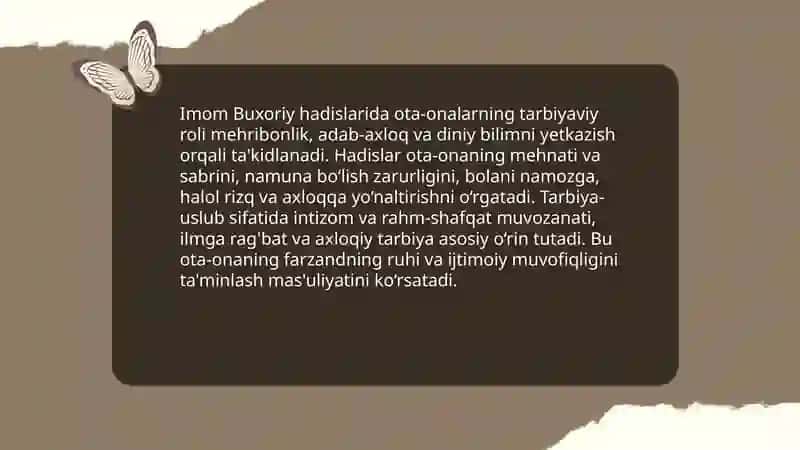 Imom Buxoriy hadislarida ota-ona haqida tushunchalarning pedagogik ahamiyati 4