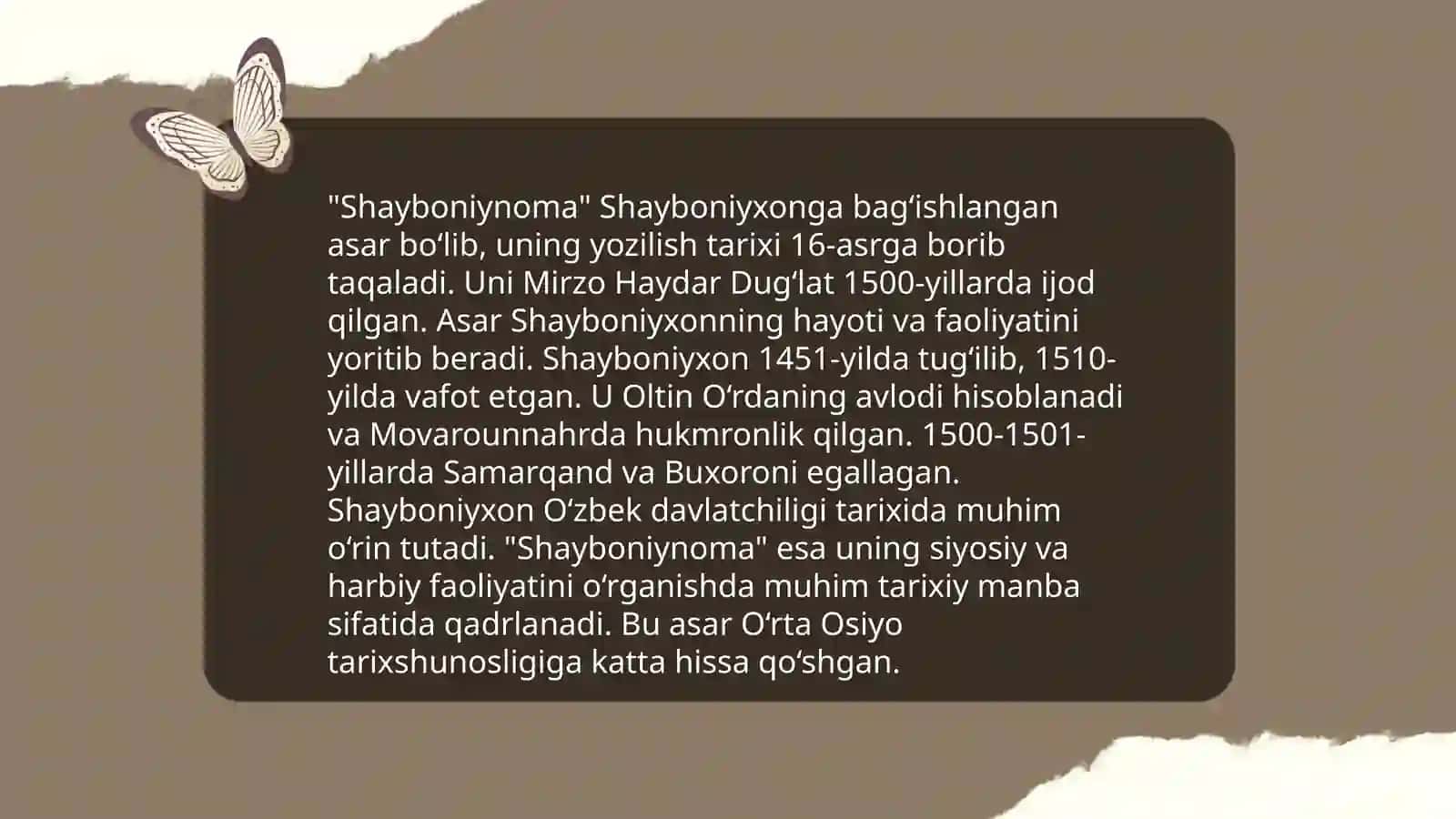 Shayboniynoma tarixiy dostoni 4
