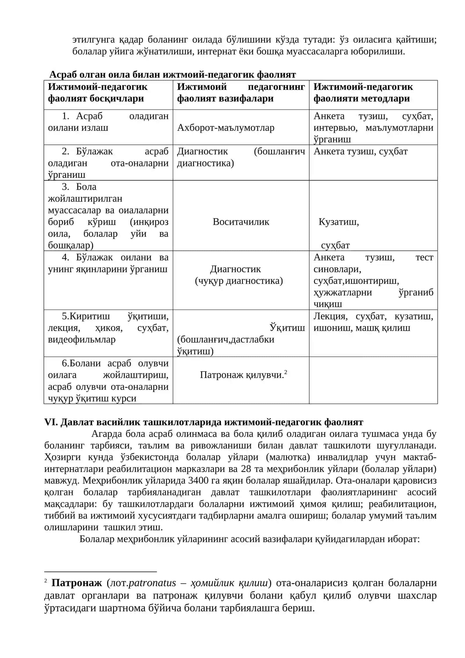 Васийлик ва ғамхўрликка муҳтож болалар категориялари 4