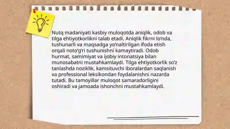 Kasbiy muloqot odobi 4
