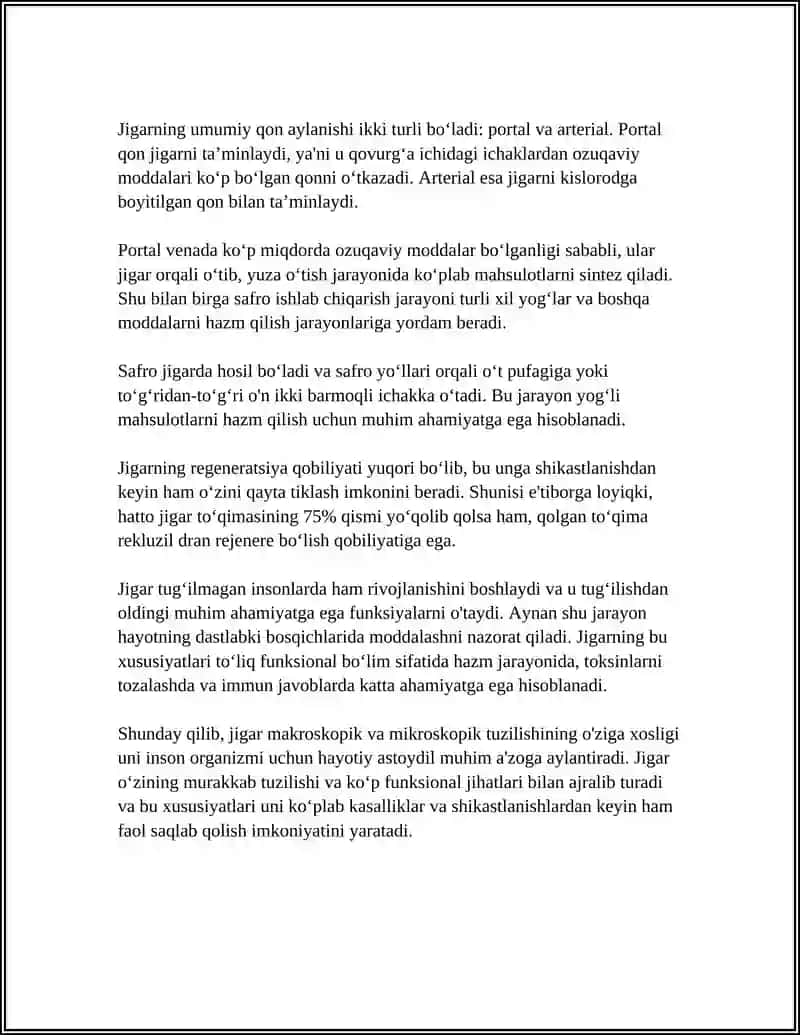 Jigar va Oshqozon osti bezining tuzilishi 4