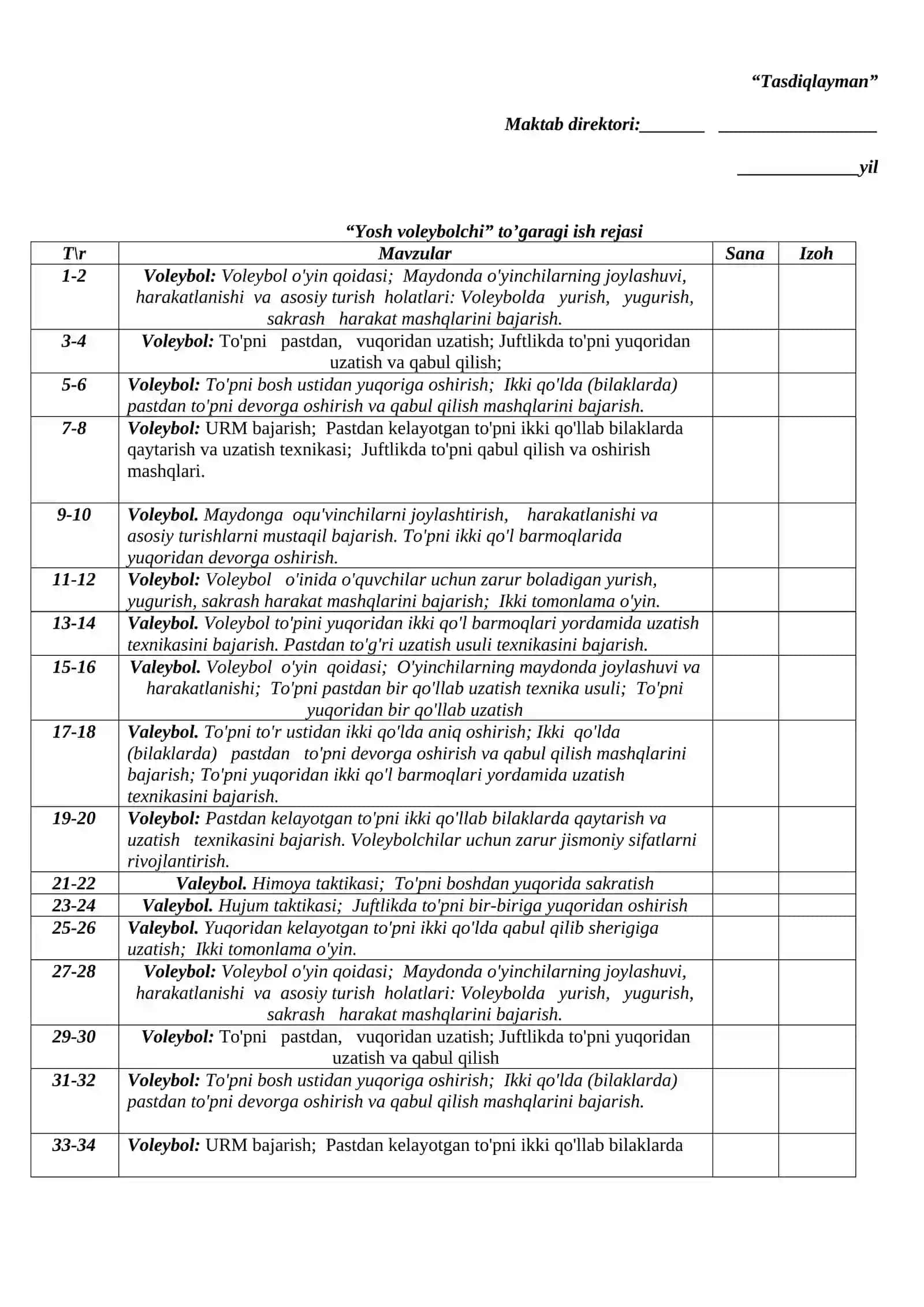 Yosh voleybolchi to'garagi. Sport to'garagi. 4