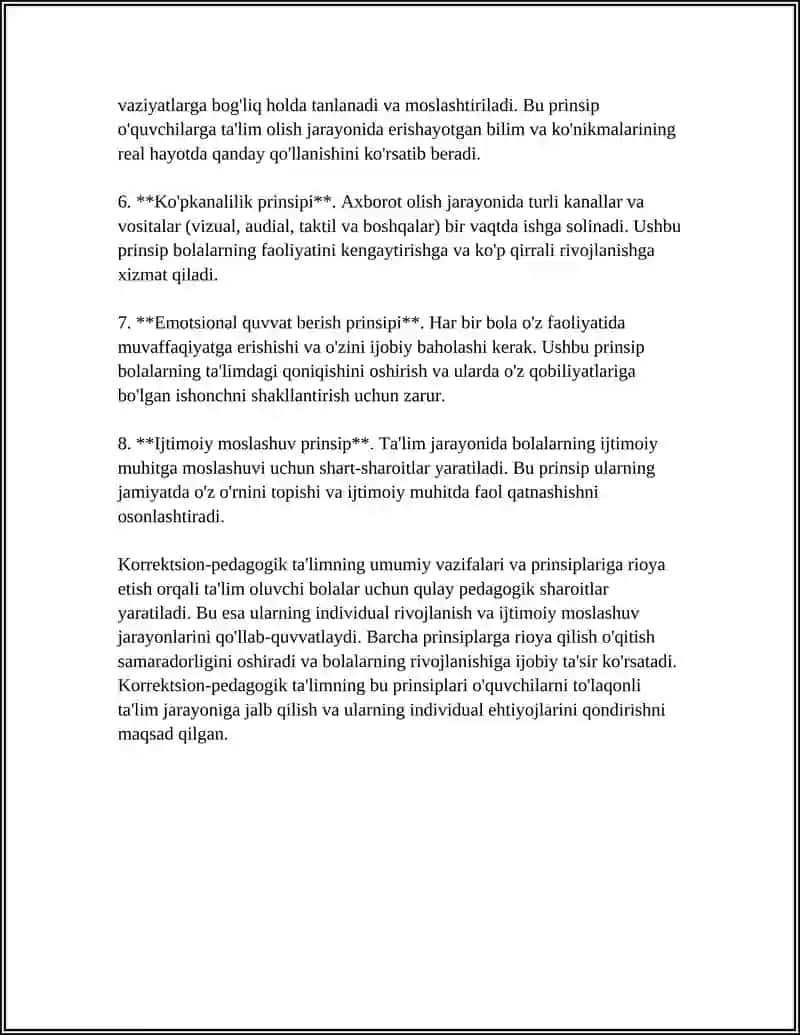 Korrektsion-pedagogik ishlarda tashkil etishning asosiy prinsiplari 4