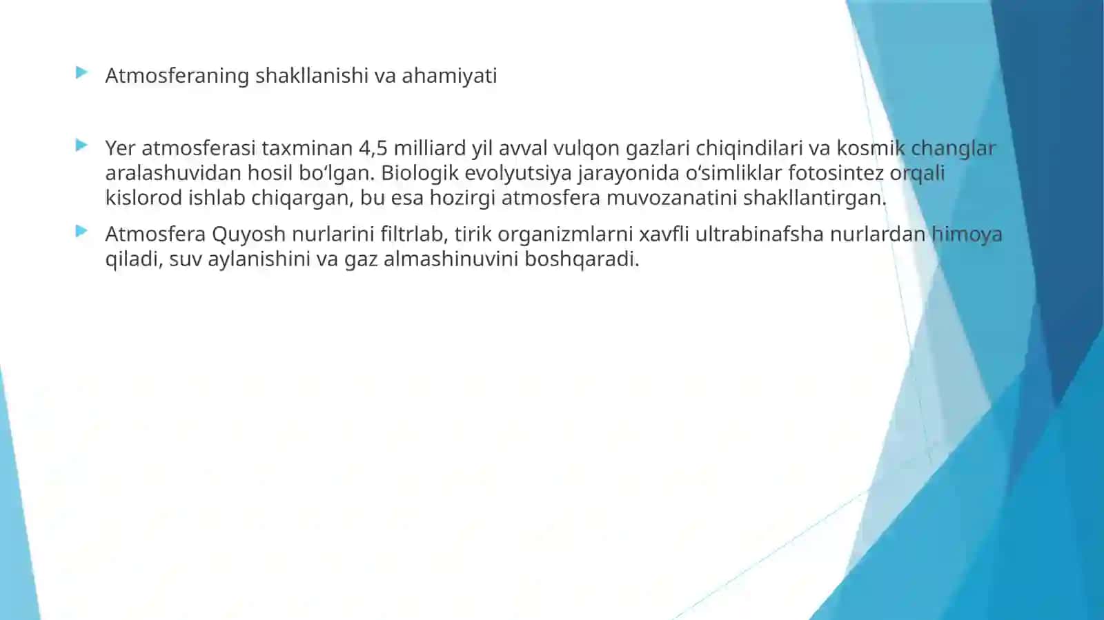 Atmosferaning umumiy tavsifi va tarkibi 4