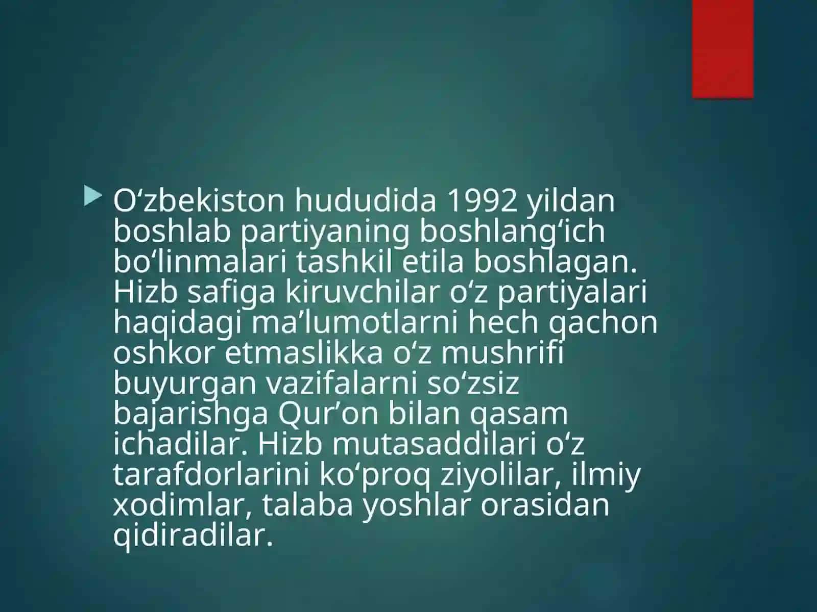 Gorbachev davri va O'zbekistonning istiqloliga o'tishi 4