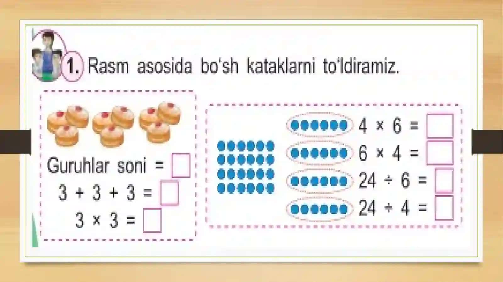 Video darsi - Ko`paytirish va bo`lishga doir masalalar 4