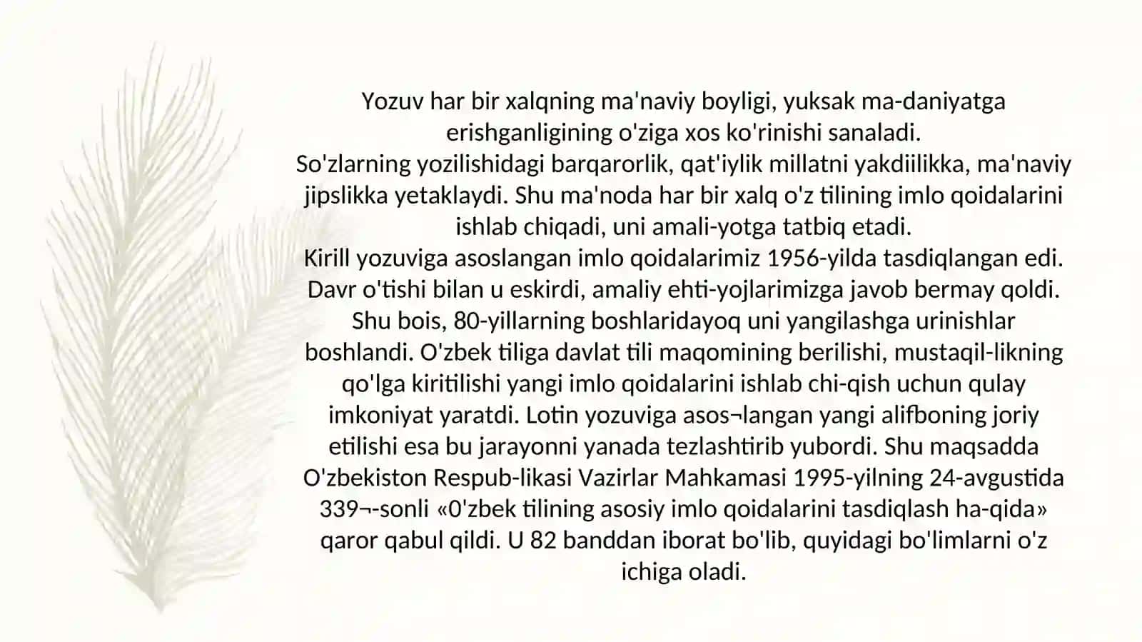 O'zbek tilining sohada qo'llanilishi fanidan tayyorlagan MUSTAQIL ISHI 4