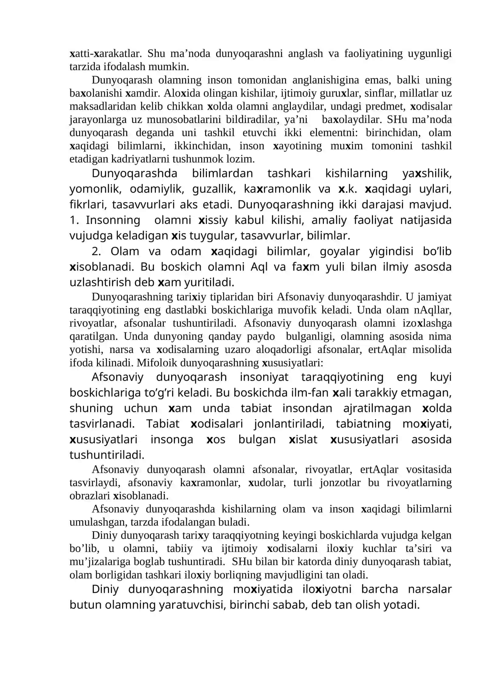 Falsafaning fan va dunyoqarashlik mohiyati 4