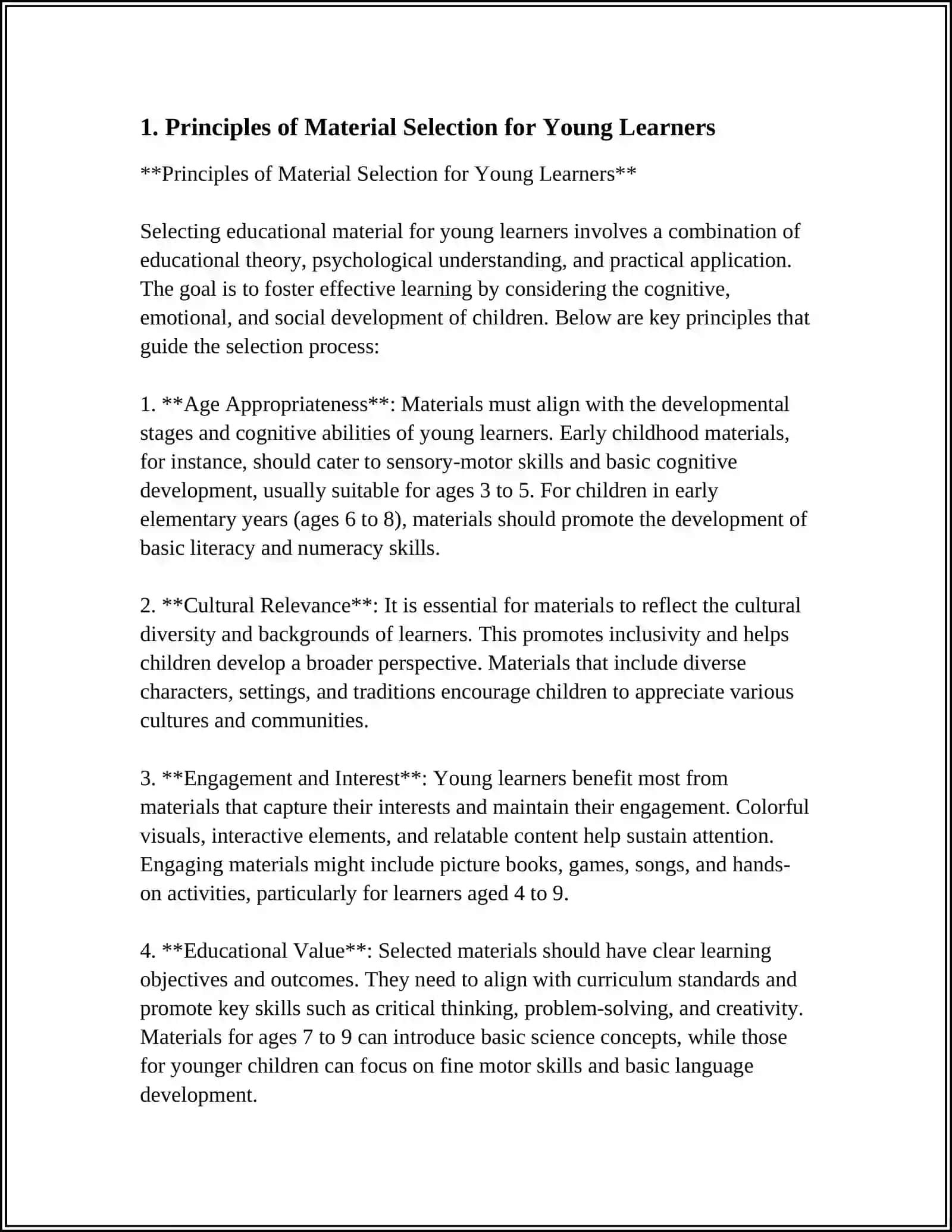 Principles of Material Selection for Young Learners 4