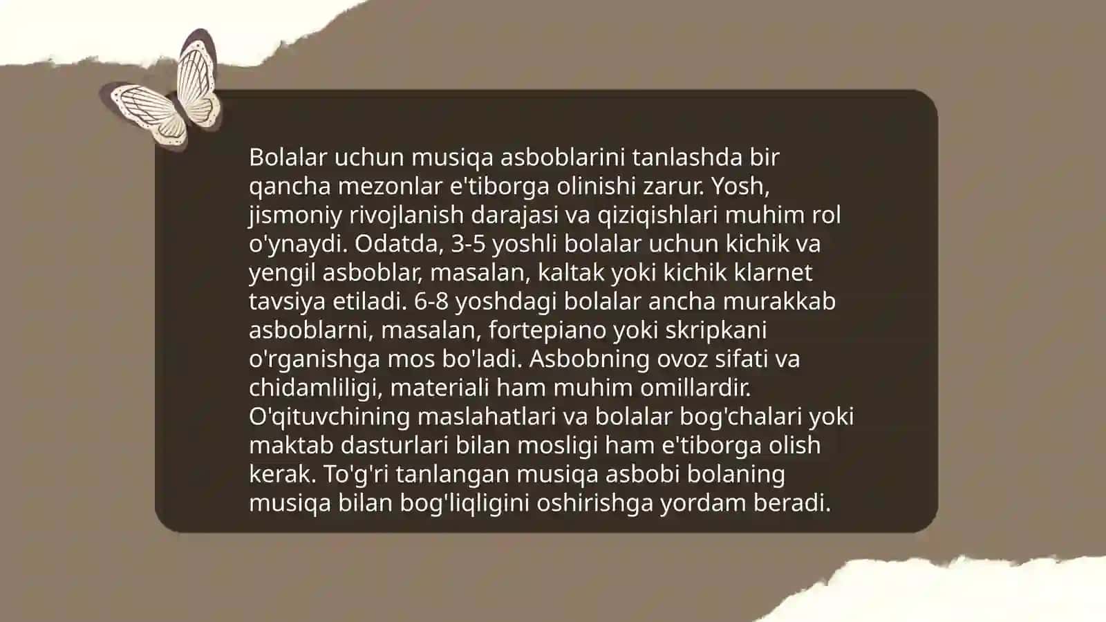 Maktabgacha ta’lim tashkilotlarida musiqa asboblarida ijroga o’rgatish 4