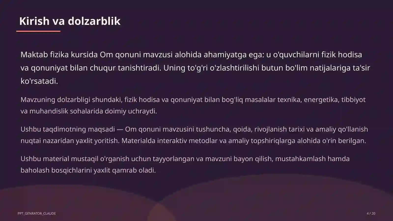 Om qonuni (8-sinf) 4