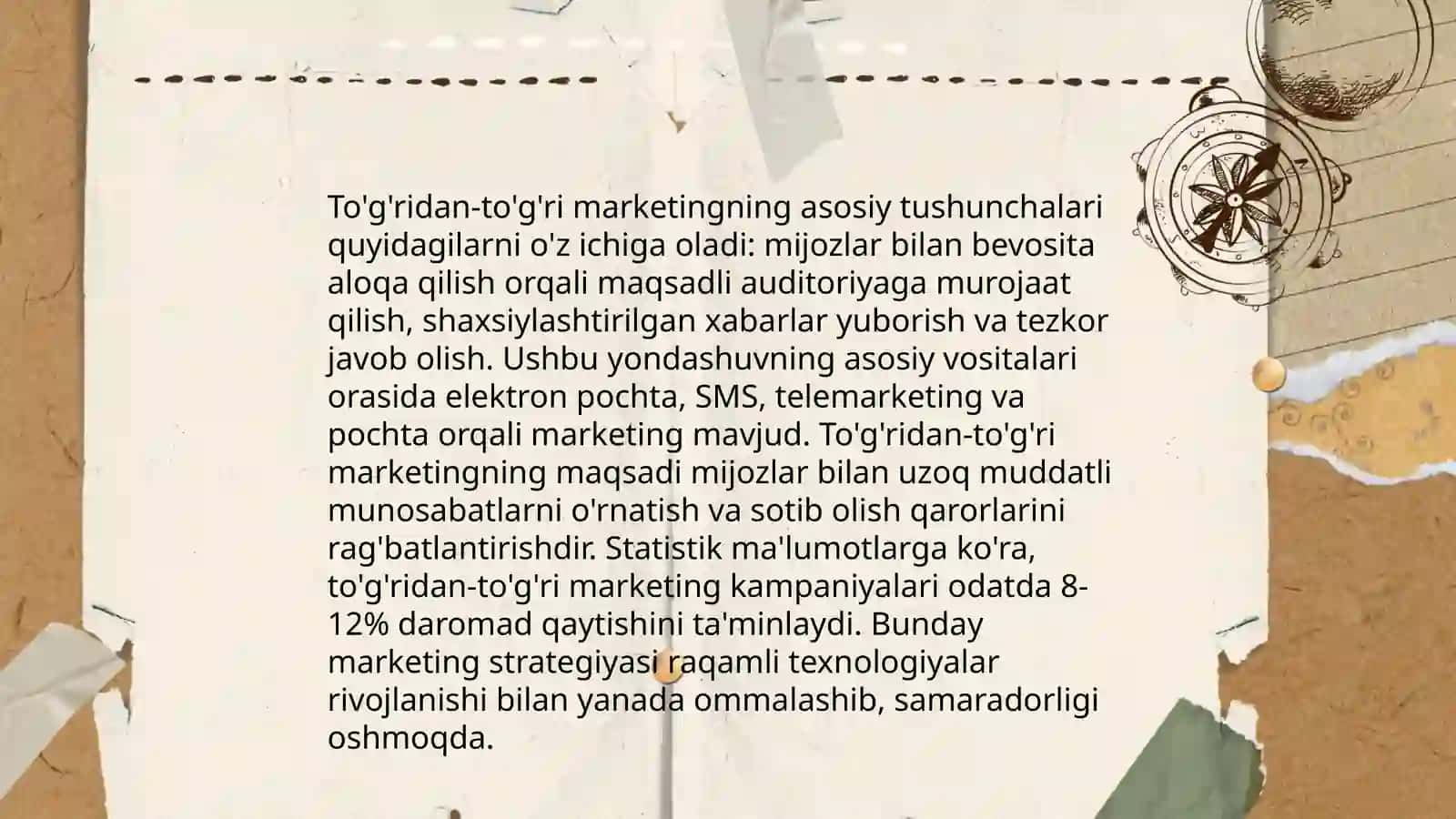 To’g’ridan-to’g’ri marketing va ularning shakllari 4