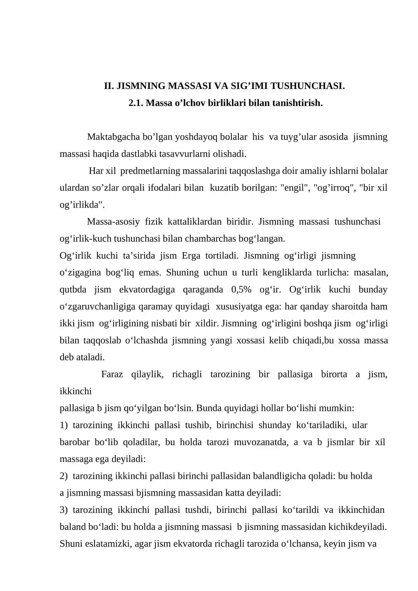 1-SINF MATEMATIKA DARSLARIDA O'QUVCHILARNI SIG'IM O'LCHOV BIRLIGI BILAN TANISHTIRISH 4