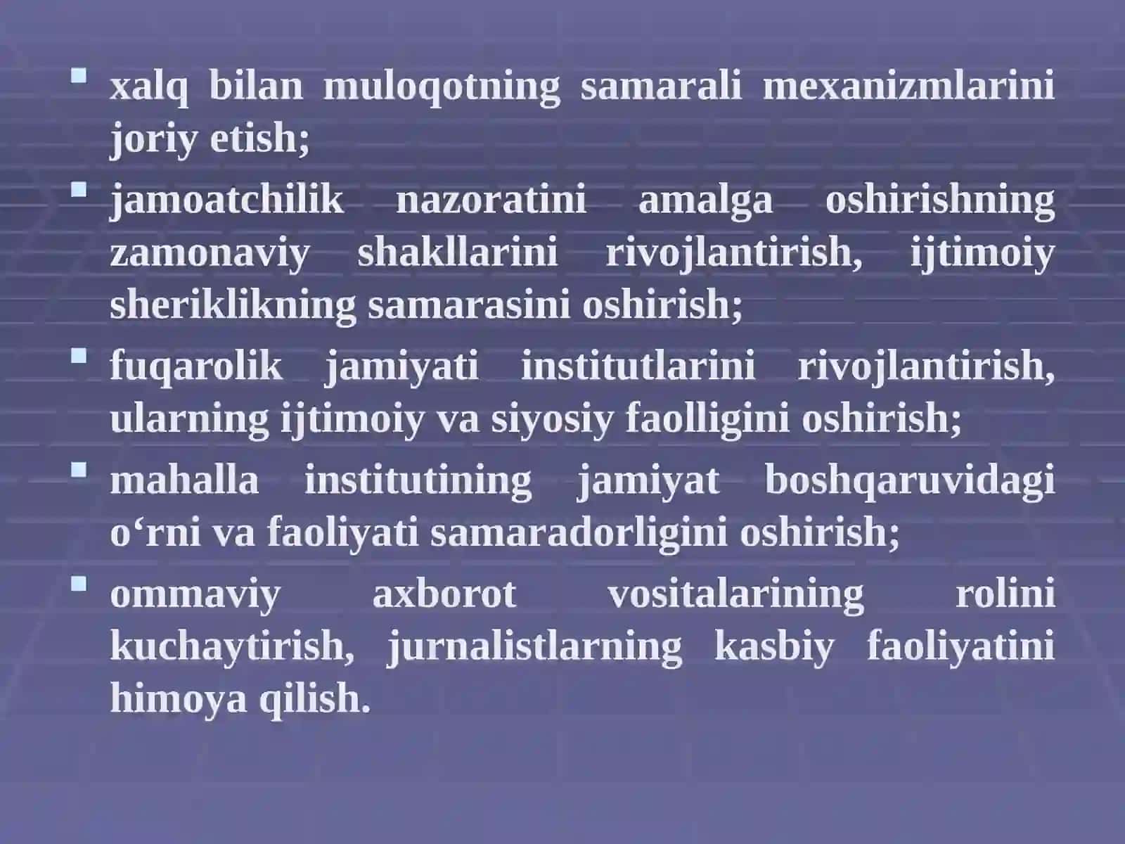 Yangi O‘zbekistonda amalga oshirilayotgan islohotlar 4