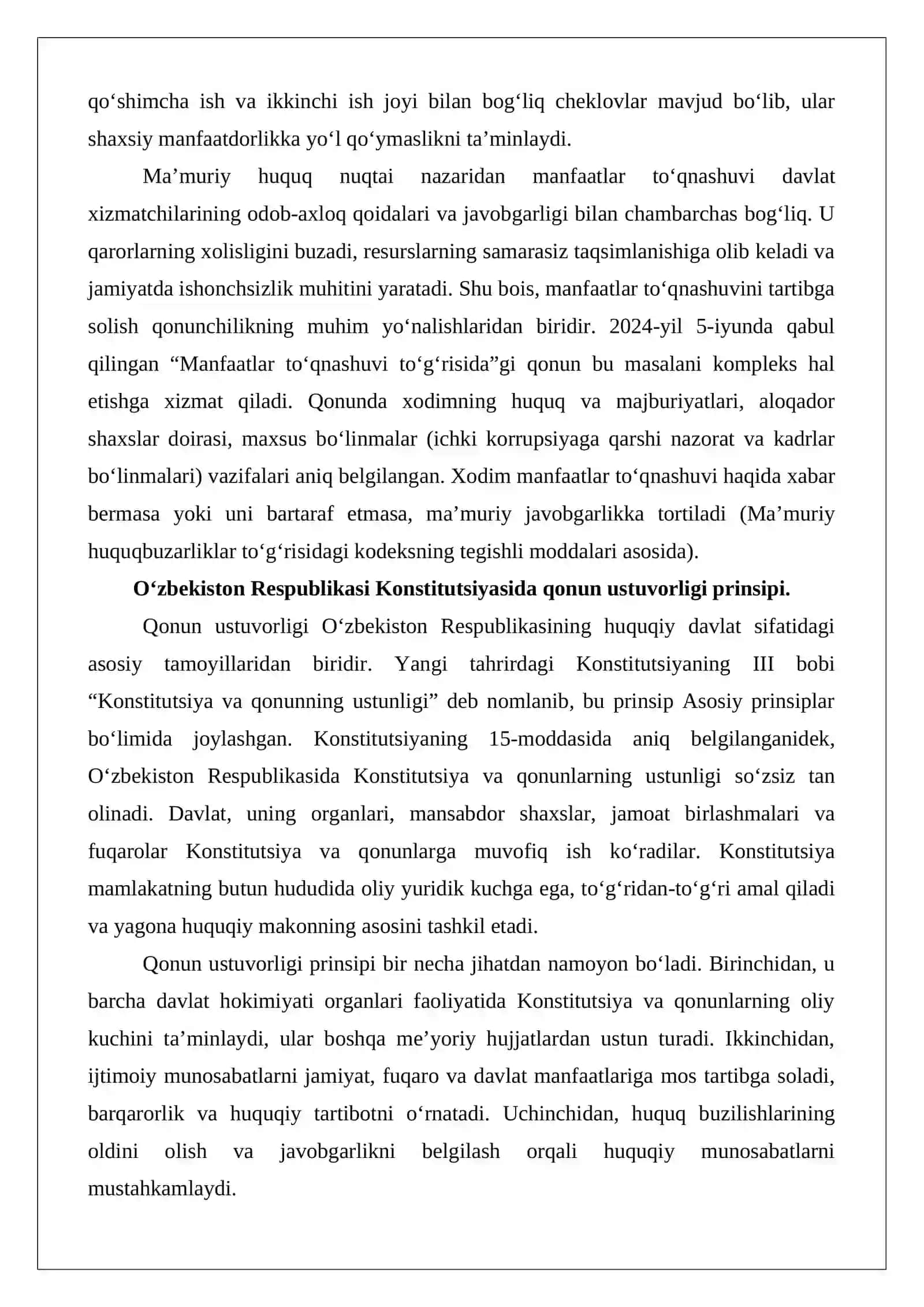 Manfaatlar to‘qnashuvi va uning oldini olish choralari 4