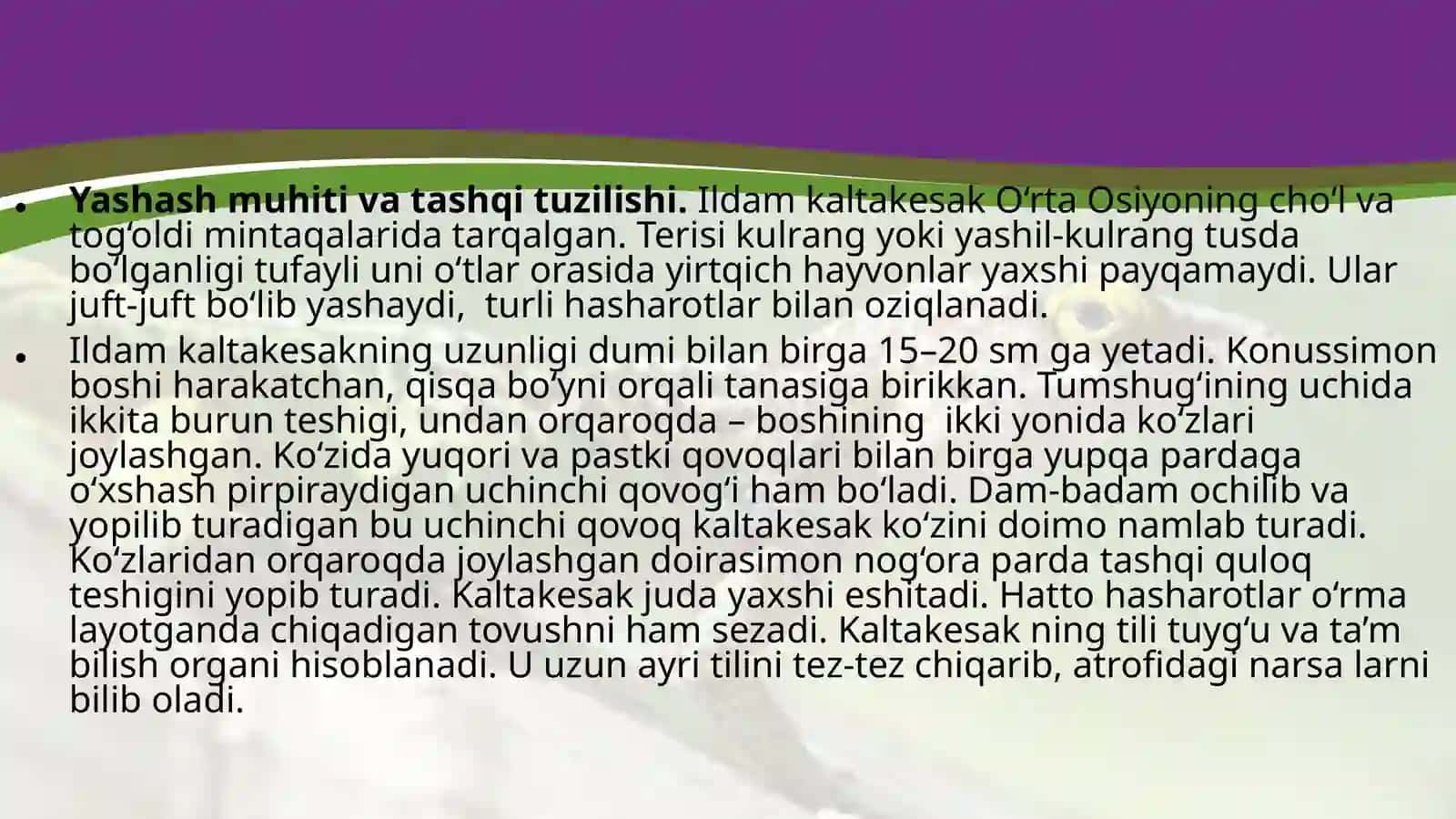 Ildamkaltakesakning tuzilishi, ko‘payishi va rivojlanishi 4