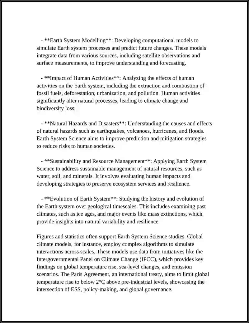 INTRODUCTION TO EARTH SYSTEM SCIENSE 4