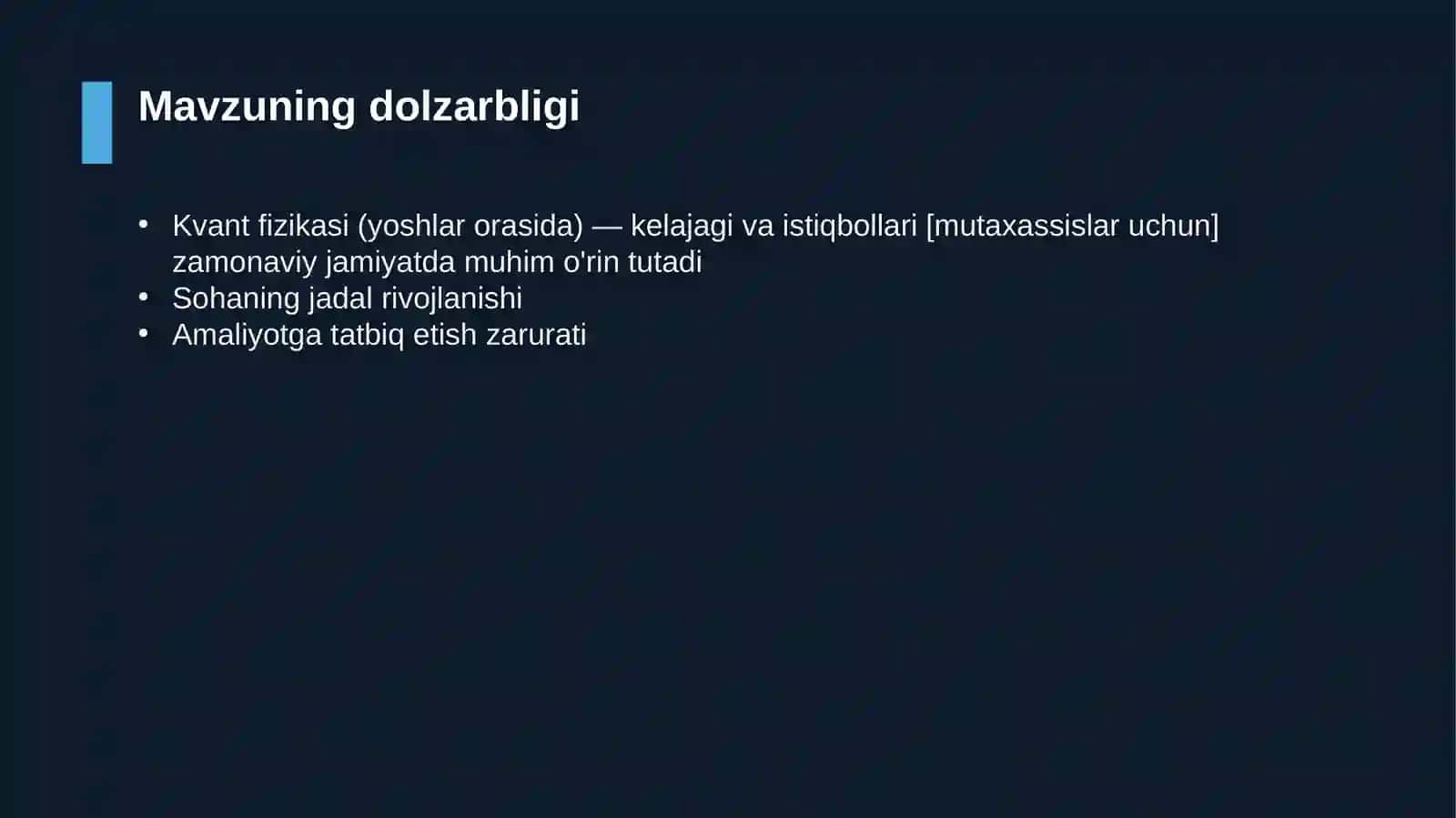 Kvant fizikasi (yoshlar orasida) — kelajagi va istiqbollari [mutaxassislar uchun] 4