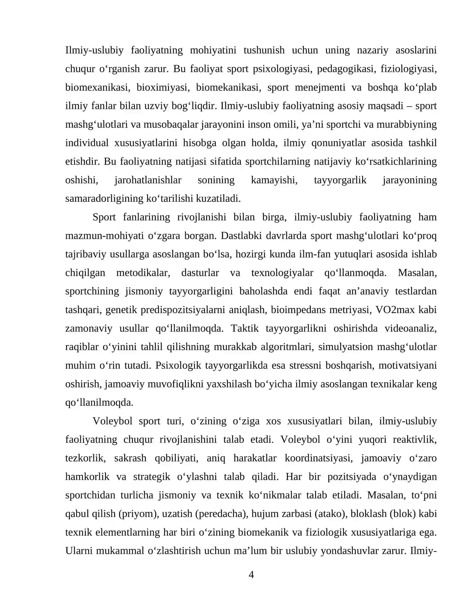 Tanlangan sport turida ilmiy uslubiy faoliyat (voleybol sport turi) 4