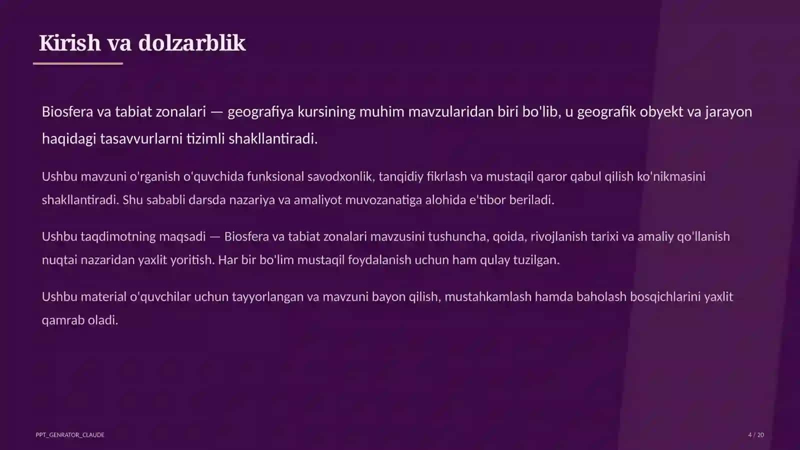 Biosfera va tabiat zonalari (6-sinf) 4