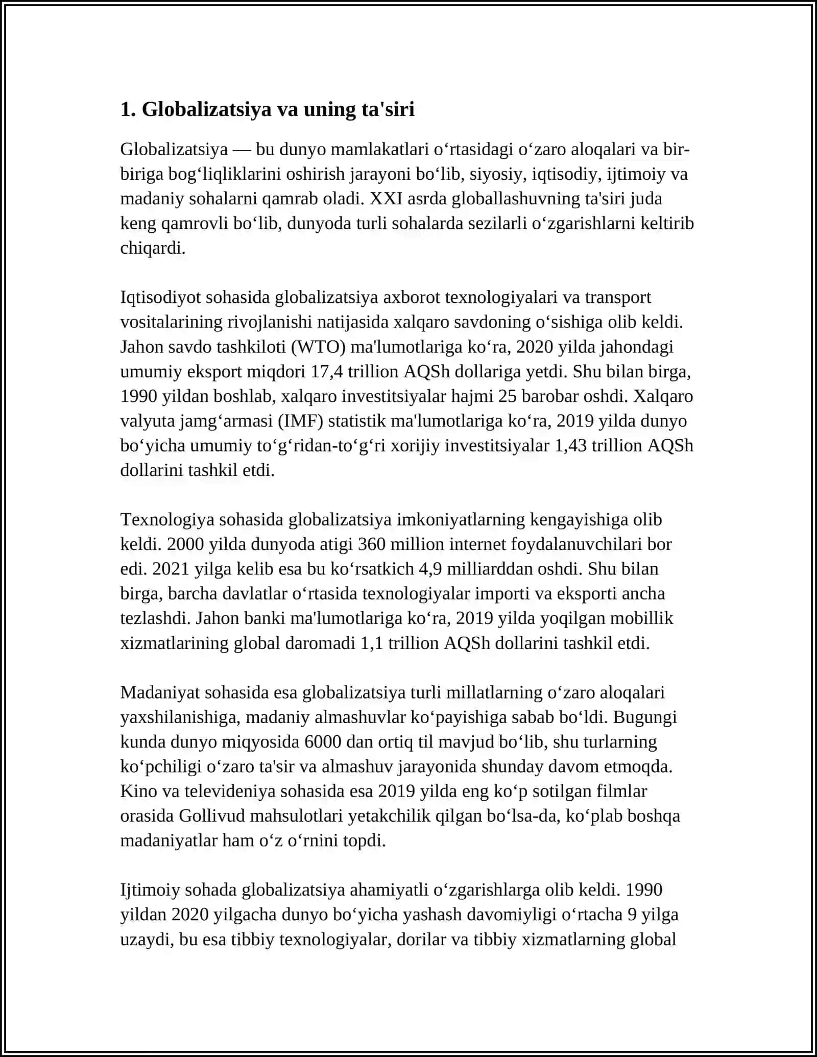 Globalizatsiya va Sekulyarezatsiya jarayonlari 4