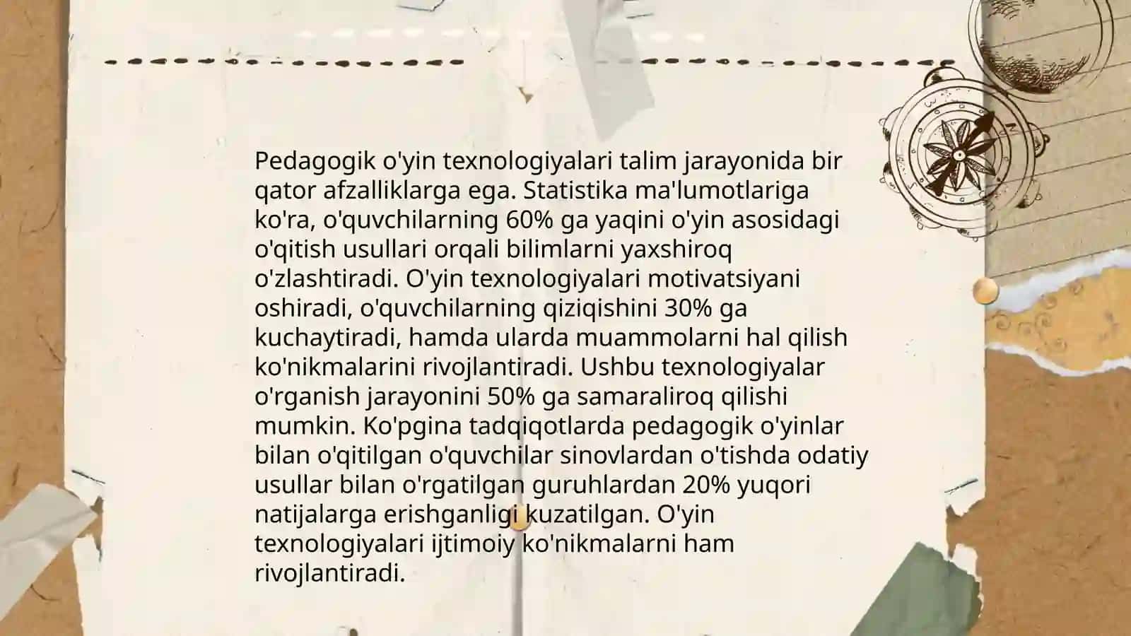 Ta'lim jarayonida o'yin texnologiyalarini qo'llash. Pedagogik o'yinlar tipologiyasi 4