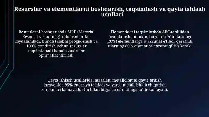 Resurslar va Elementlar 4