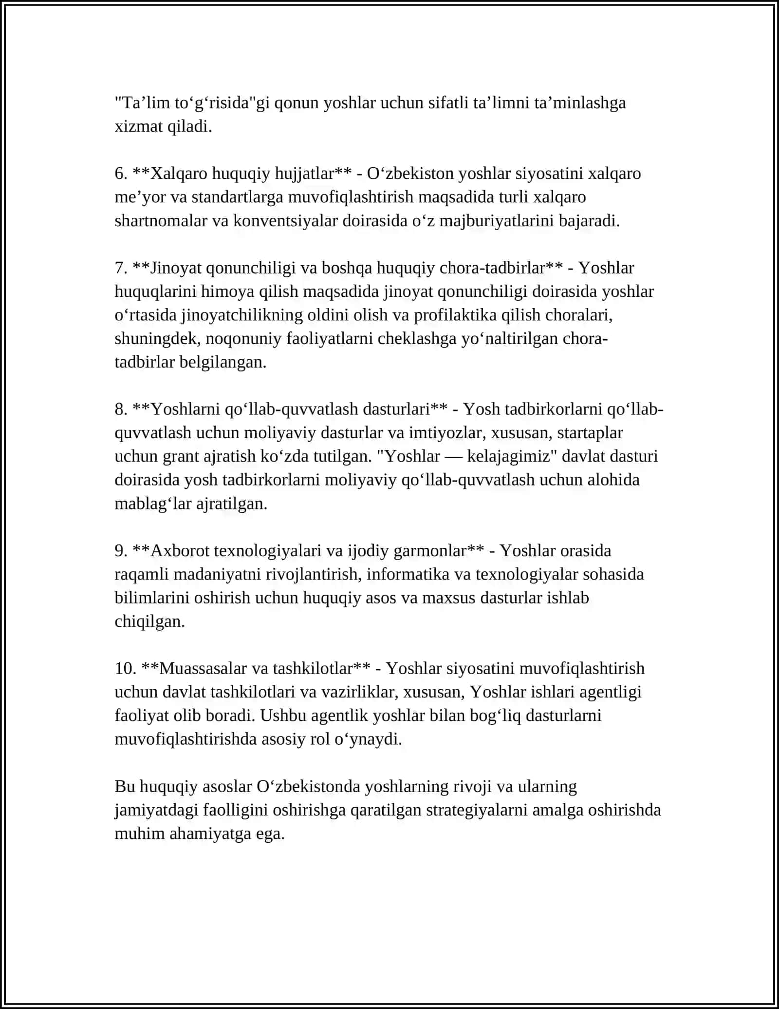 UYUSHMAGAN YOSHLAR BILAN OLIB BORILADIGAN IJTIMOIY PEDAGOGIK ISH 4
