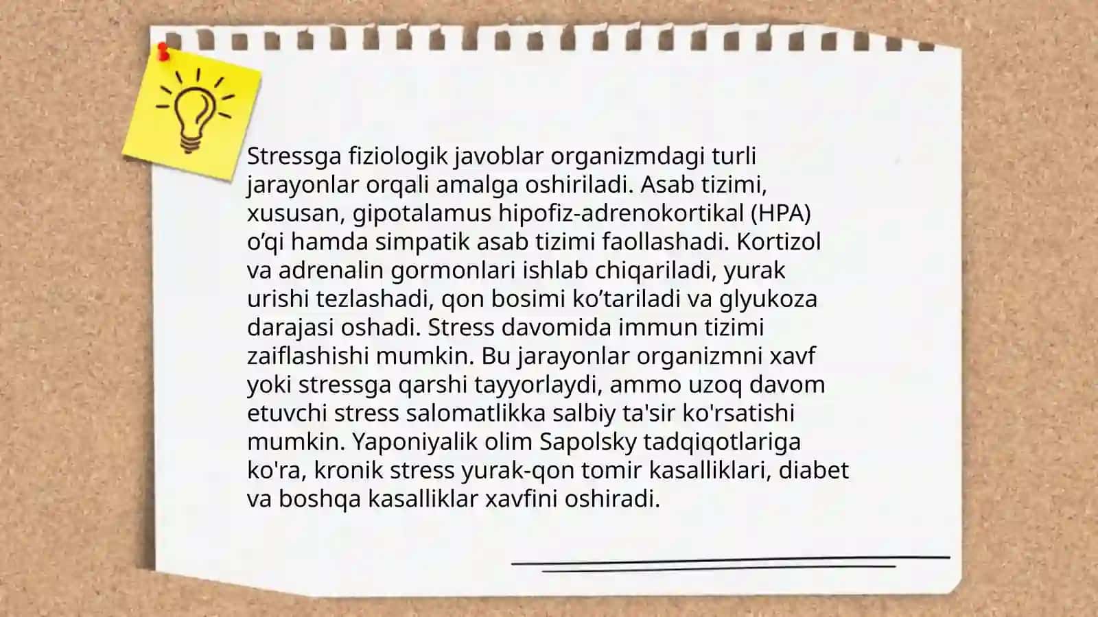 Psixologik stressning sabablari va usullari 4