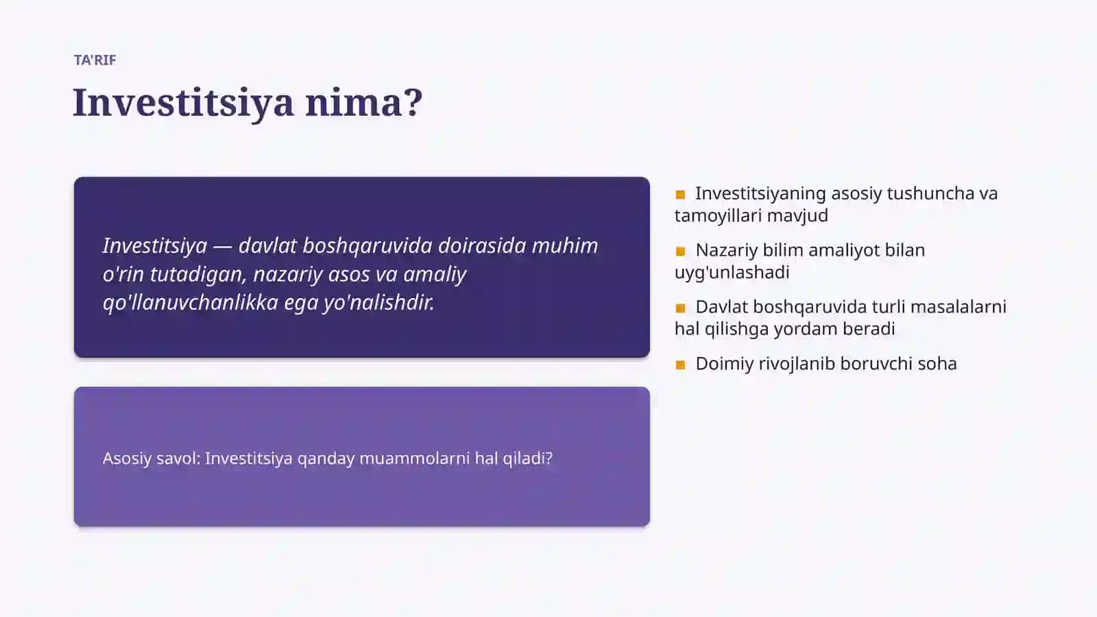 Davlat Boshqaruviga Investitsiya Tarixi va Rivojlanishi 4