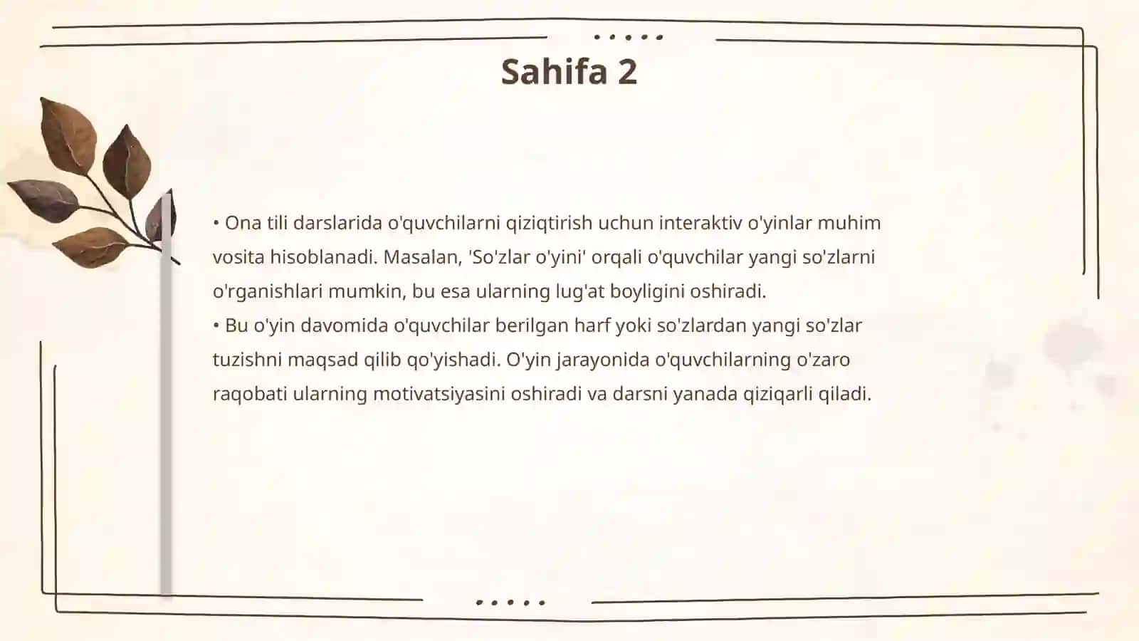 Ilmiy va badiiy matnlar bilan ishlash namunalari 4
