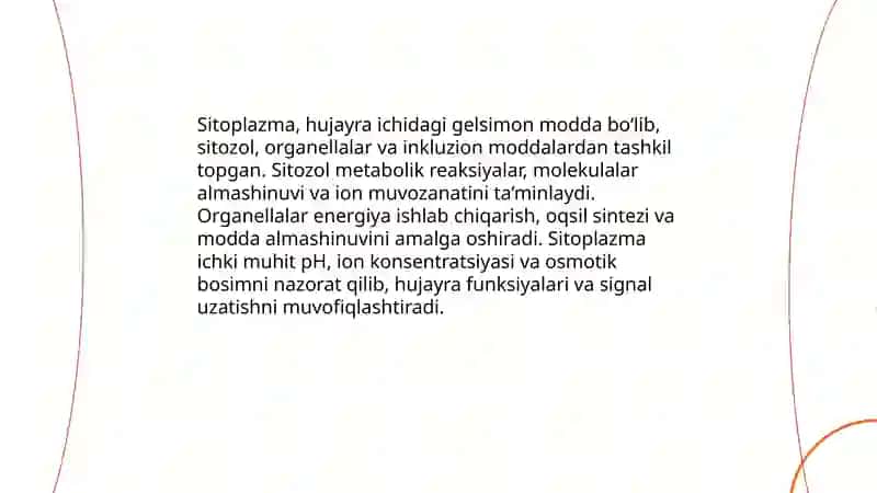 Hujayra tarkibiy qismlari va xillari 4