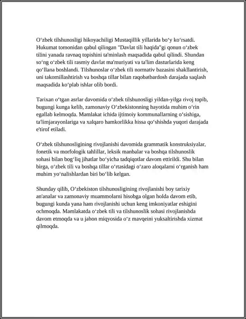 OʻZBEKISTON TILSHUNOSLIGI VA UNING RIVOJLANISH YOʻLLARI 4