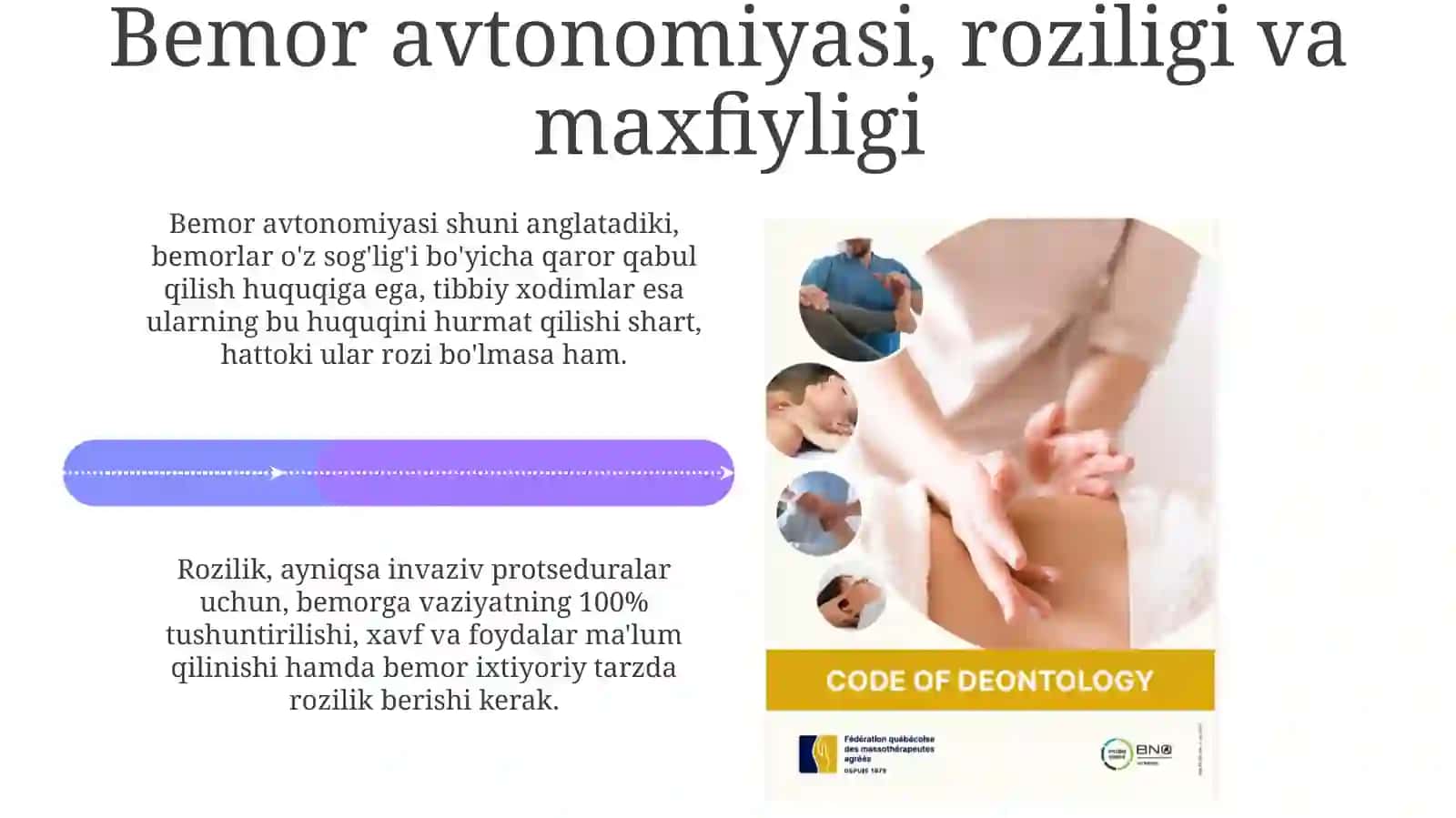 Sogʻlom turmush tarzi boʻyicha oʻtkaziladigan tibbiyot hodimlari etika va deontalogiyasi 4