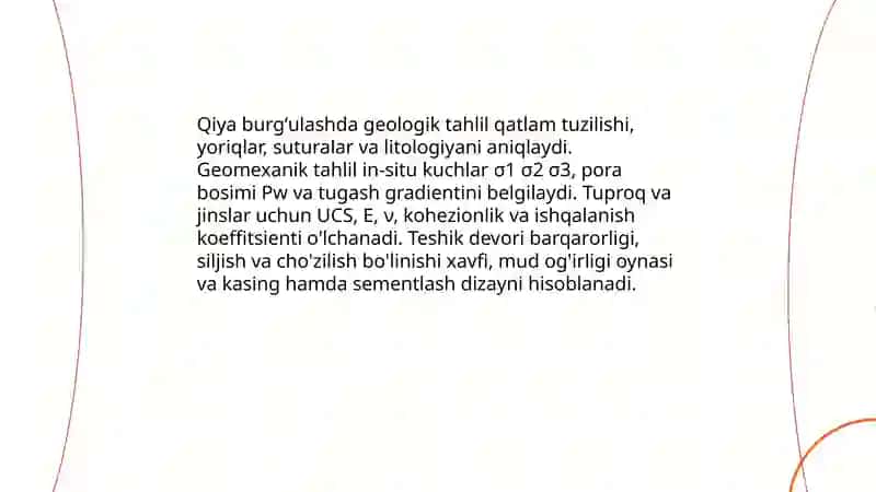 Qiya quduqlarni burgʻulash texnologiyasi 4
