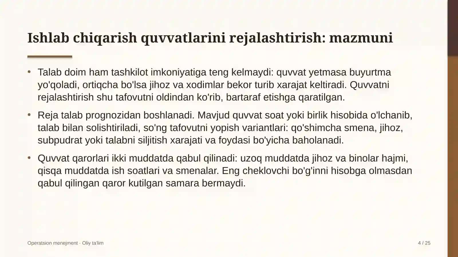 Asfalt-beton zavodlarida ishlab chiqarish quvvatlarini rejalashtirish 4