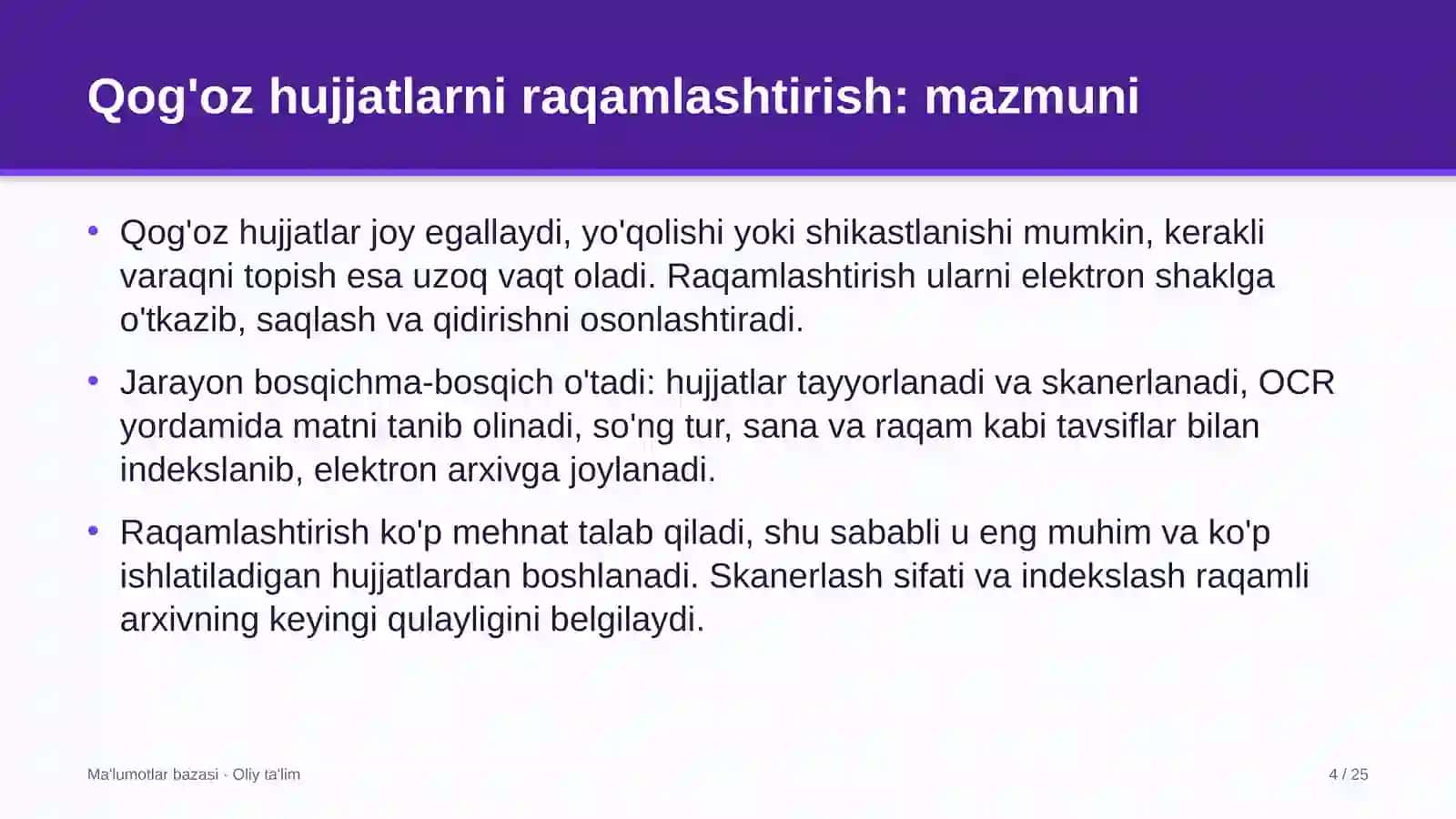 Buyumlar interneti sohasida qog'oz hujjatlarni raqamlashtirish 4