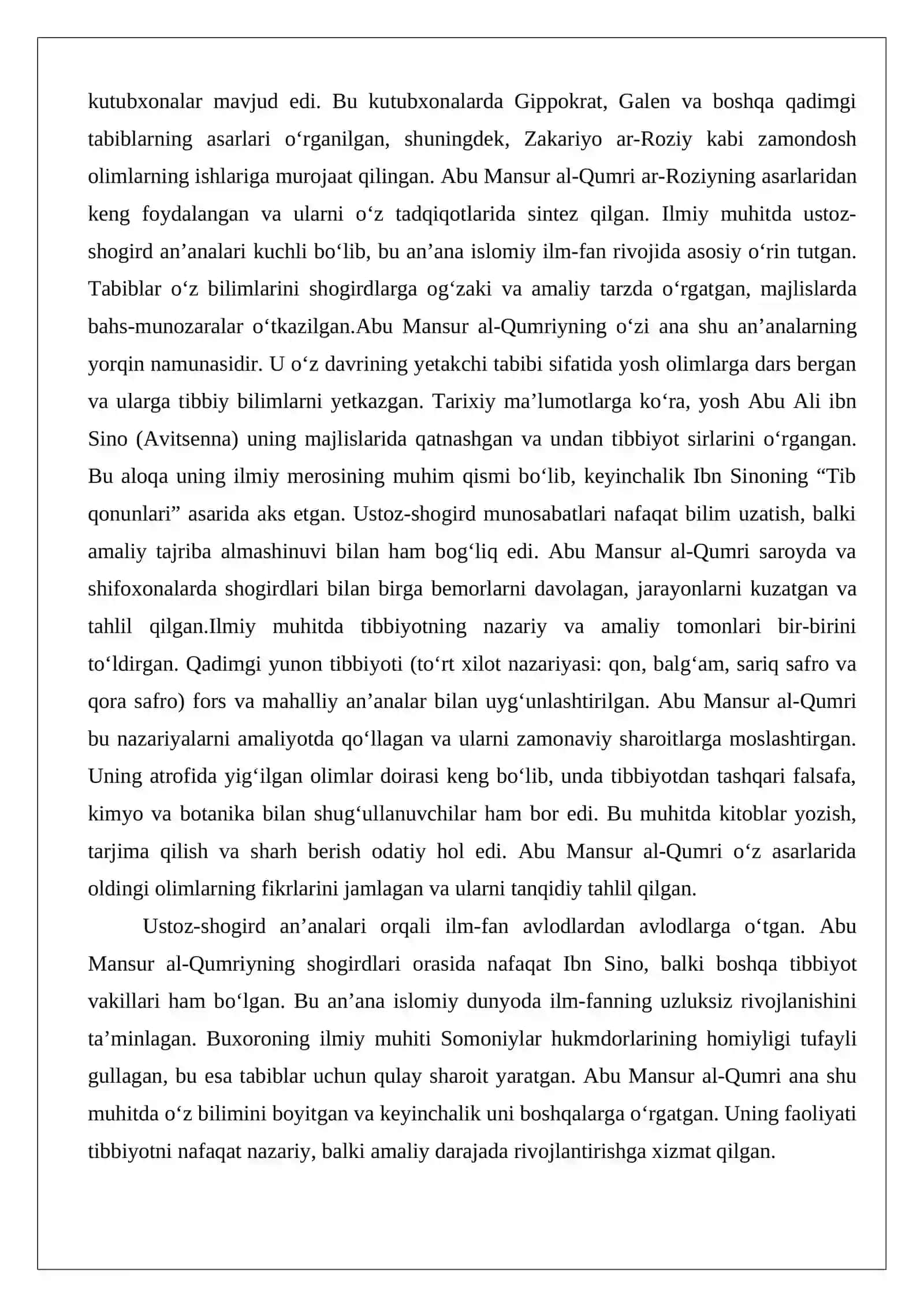 Abu Mansur al-Qumriy – Ibn Sinoga tibdan ta’lim bergan buyuk alloma 4