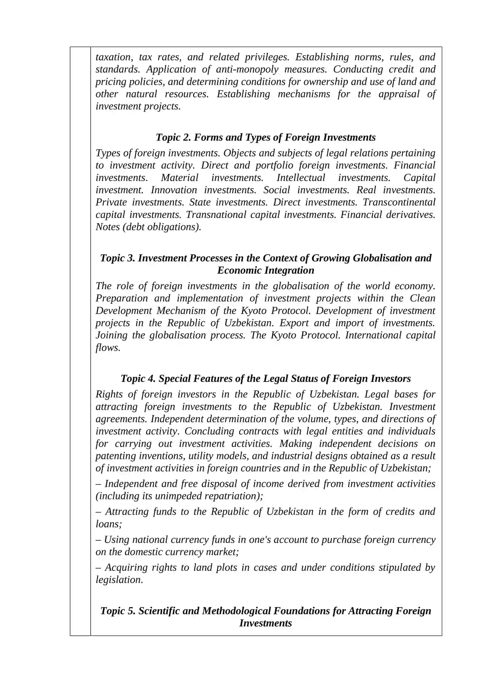 Foreign Investments 4