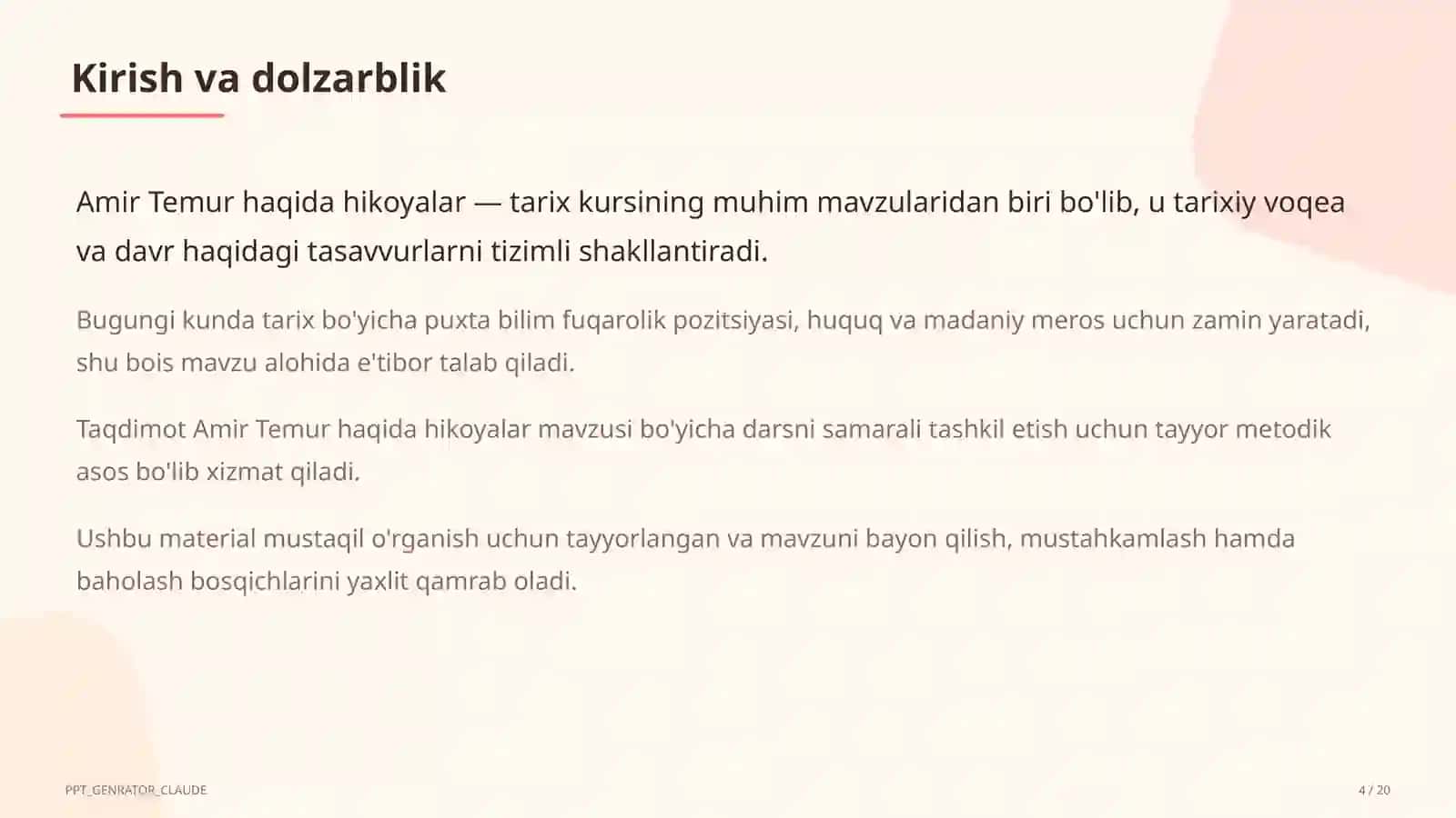 Amir Temur haqida hikoyalar (5-sinf) 4