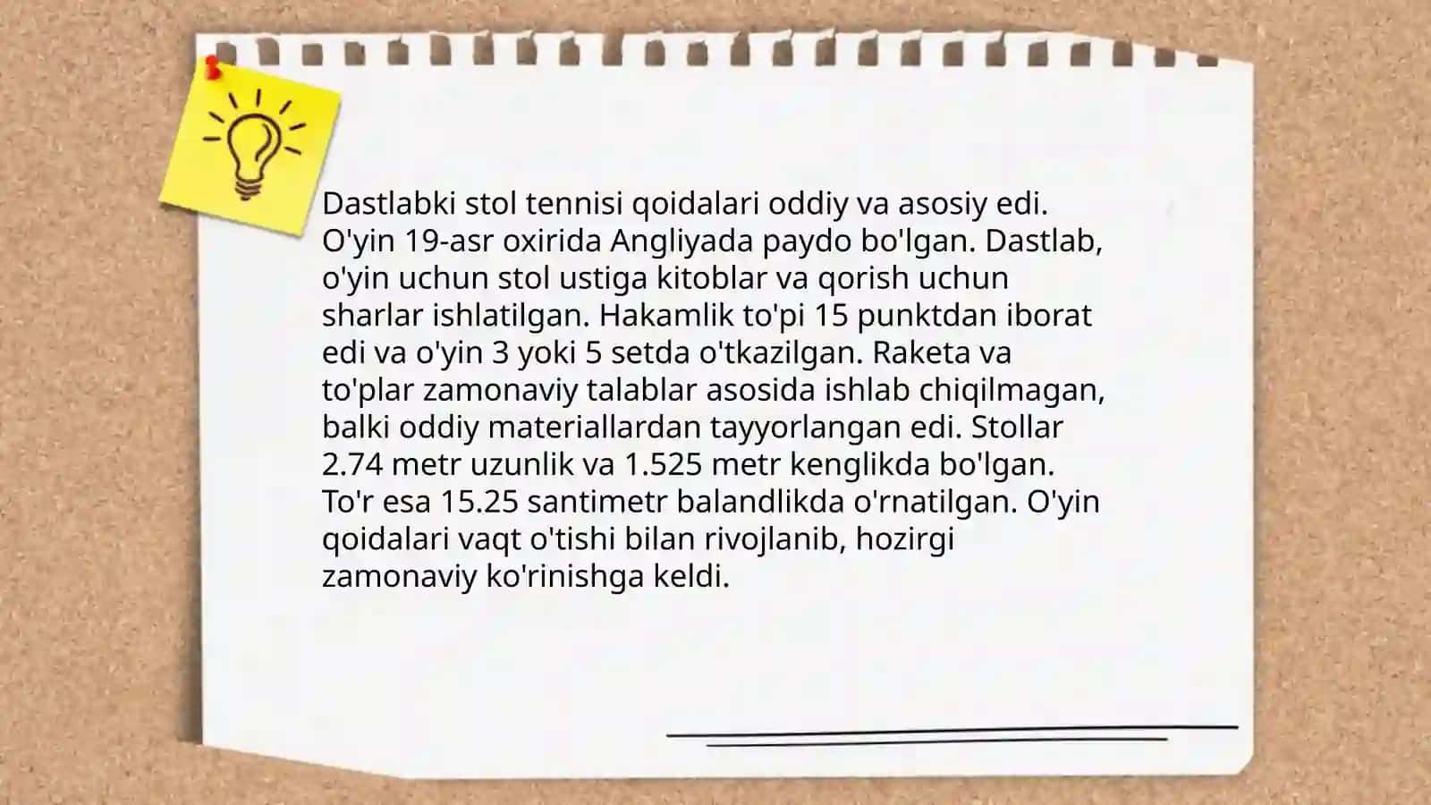 Stol Tennis Tarixi 4