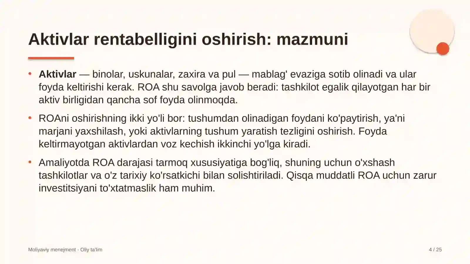 Dasturiy ta'minotni testlash sohasida aktivlar rentabelligini oshirish 4