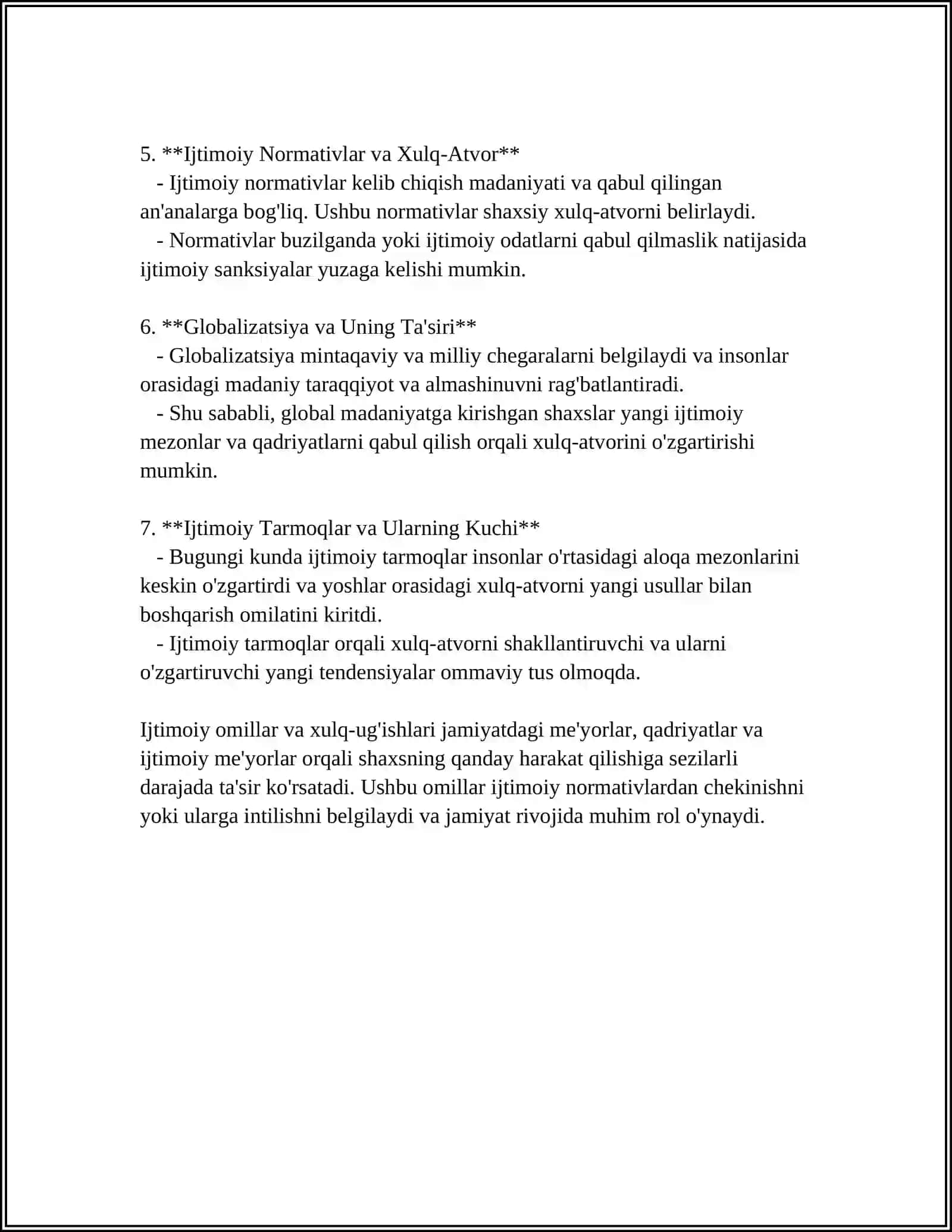 BOLALAR VA O’SMIRLARDA XULQ OG’ISHI VA TARBIYА BUZILISHINING KELIB CHIQISHIDA IJTIMOIY MUHIT VA OILAVIY TARBIYАNING O’RNI 4