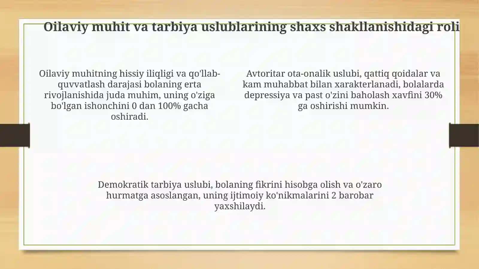 Shaxsning rivojlanishi,tarbiyasi va ijtimoiylashuvi 4