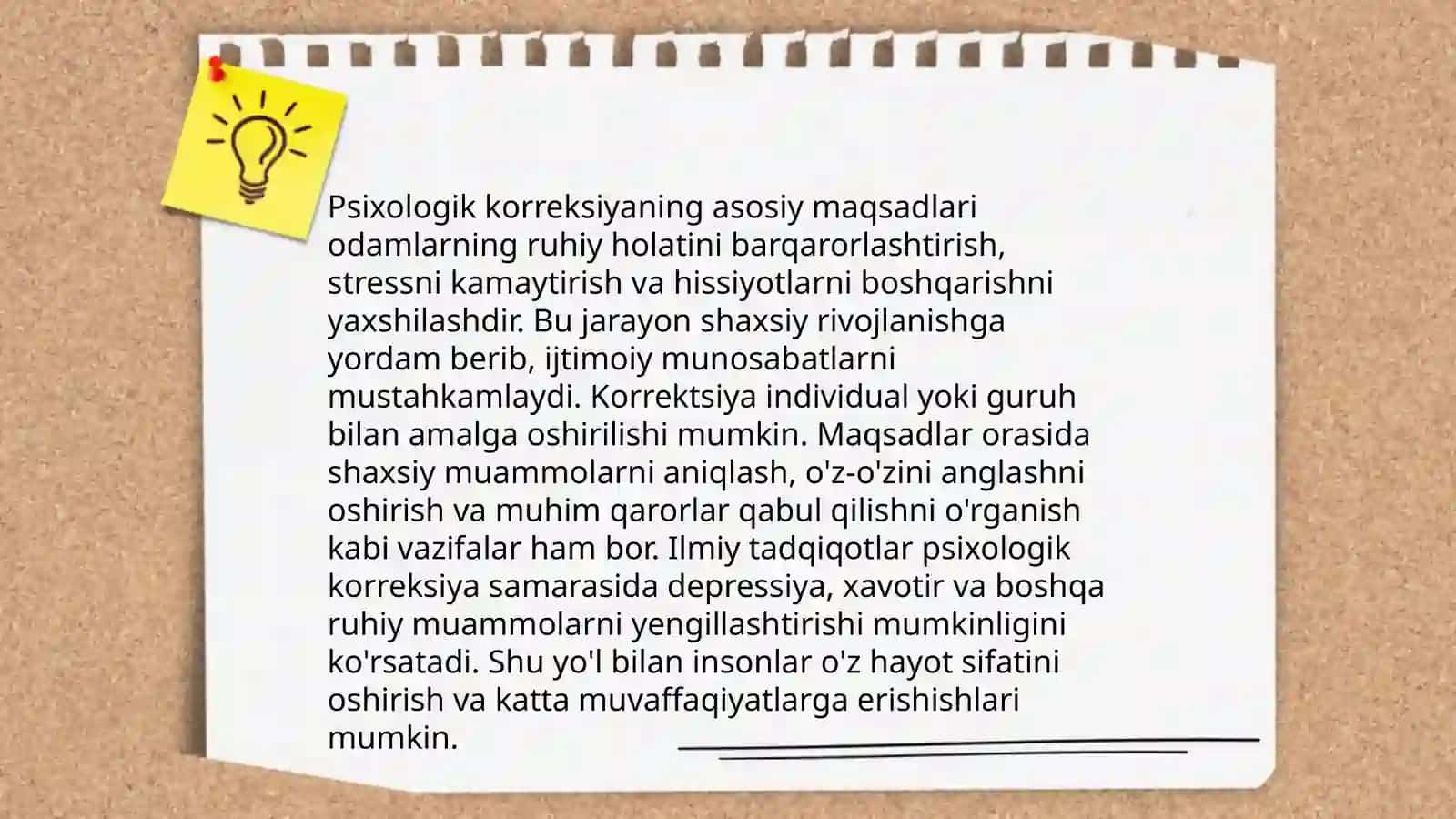 Psixologik korreksiyaning maqsad va vazifalari 4