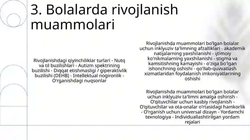 Rivojlanish Muammolari Bõlgan Bolalar Uchun Inkyuiziv Ta'Limni Keng Ta'Limiy Amaliyotga Joriy Etish Algoritmlari 4