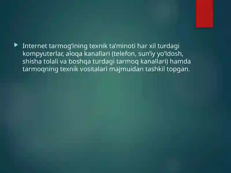 Internetning tarkibi yqismlari 4